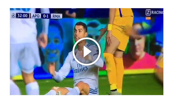 Reakcja piłkarza APOELu na symulke Ronaldo! [VIDEO]